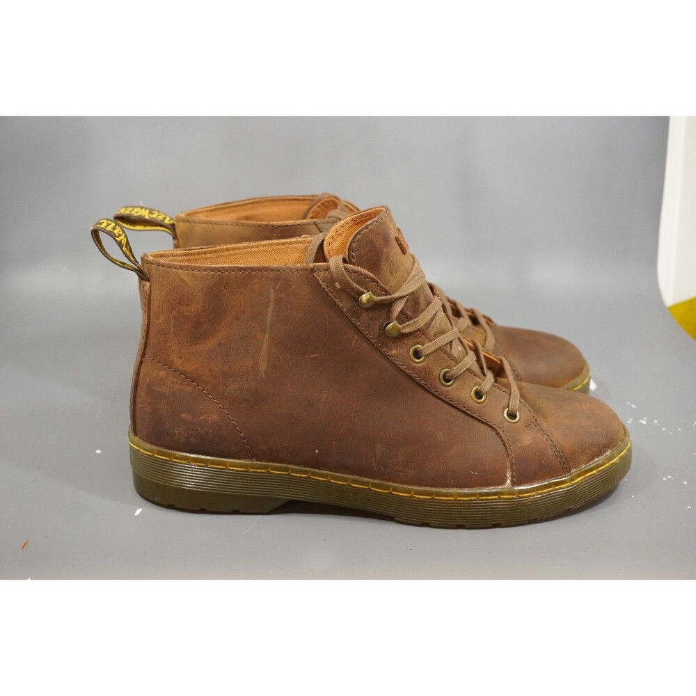 Dr Martens Coburg Brown Leather 6 Eye Boots Men’s 9 Women’s 10 Ankle Chucky Low